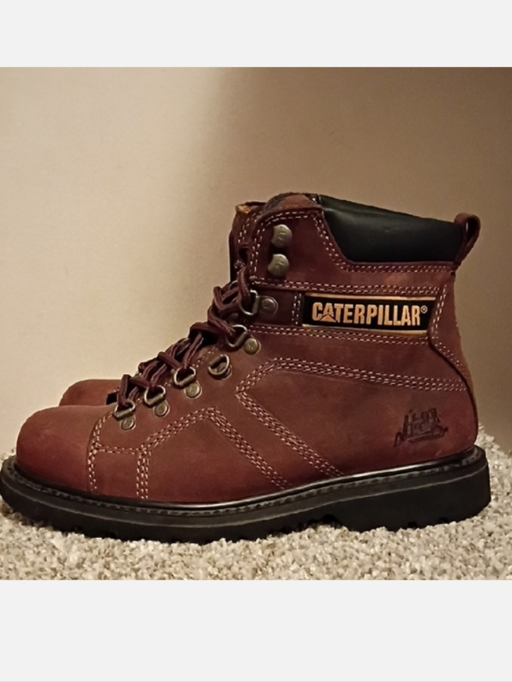 Caterpillar Men's Dark Brown Leather Boots